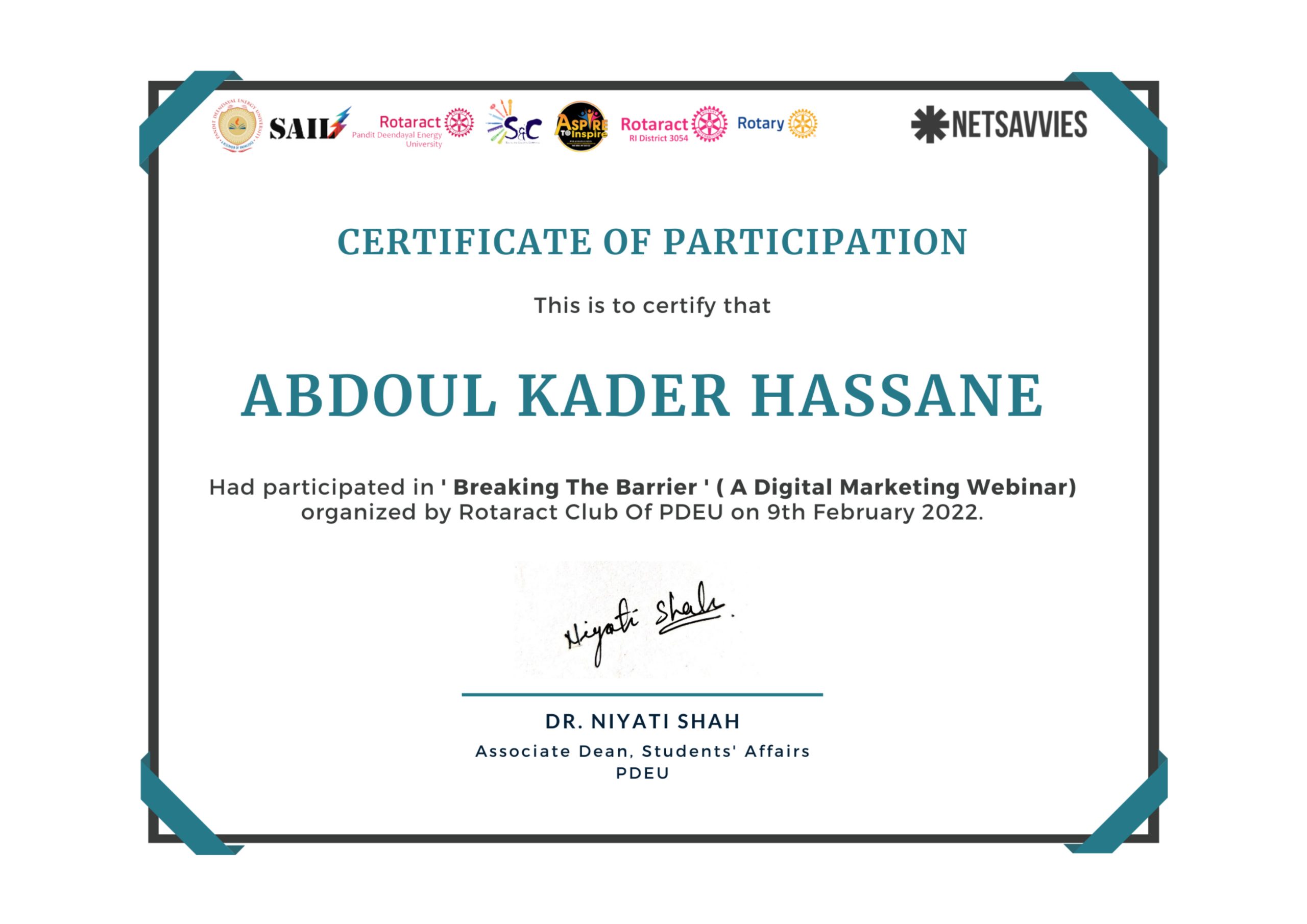 Abdoul Kader Hassane Hamadou Ceo-Fondateur 12 | Kasuwa Digital ABDOUL KADER HASSANE Breaking the barrier
