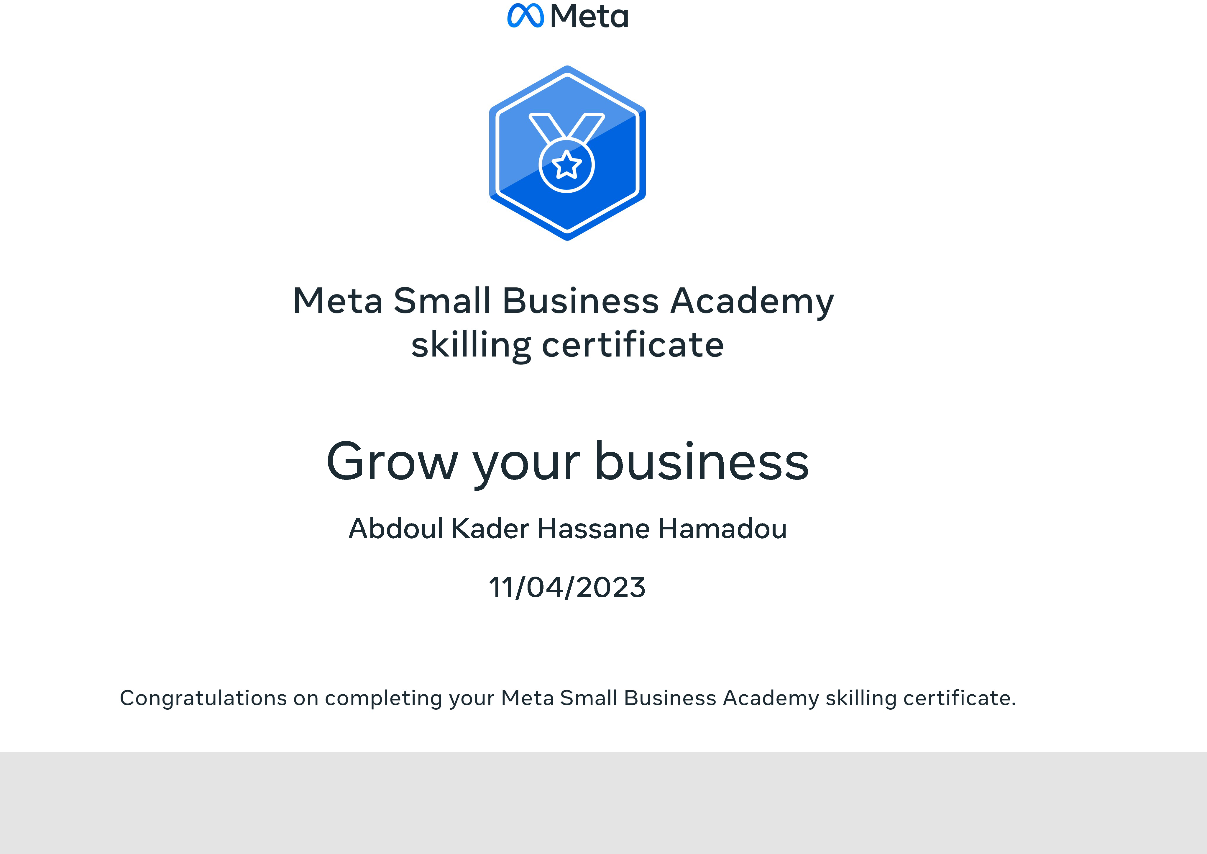 Abdoul Kader Hassane Hamadou Ceo-Fondateur 7 | Kasuwa Digital Grow your business de Meta !